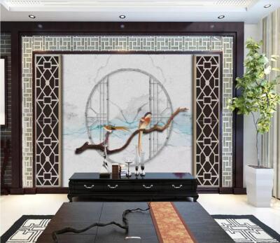 3D Branch Bird ZHUA1132 Wallpaper Wall Murals Removable Self-adhesive Amy