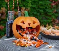 Pottery Barn Pumpkin Candy Bowl Halloween New