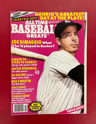 Nov 1990 All Time Baseball Greats Magazine VERY GOOD! Joe DiMaggio