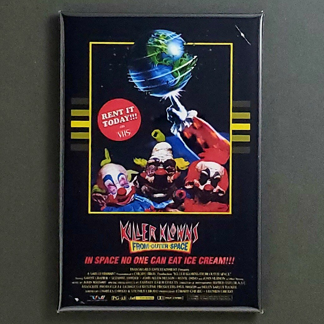 klows 8 KILLER KLOWNS FROM OUTER SPACE Movie Magnet, Button, Wholesale, Lot, DVD, CJC 1295 & Ipamorelin Color:Black / Black - Vinyl Food Ingredients