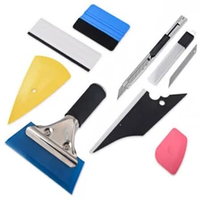 8 PCS Car Window Tint Wrapping Vinyl Tools Squeegee Scraper Applicator Kits