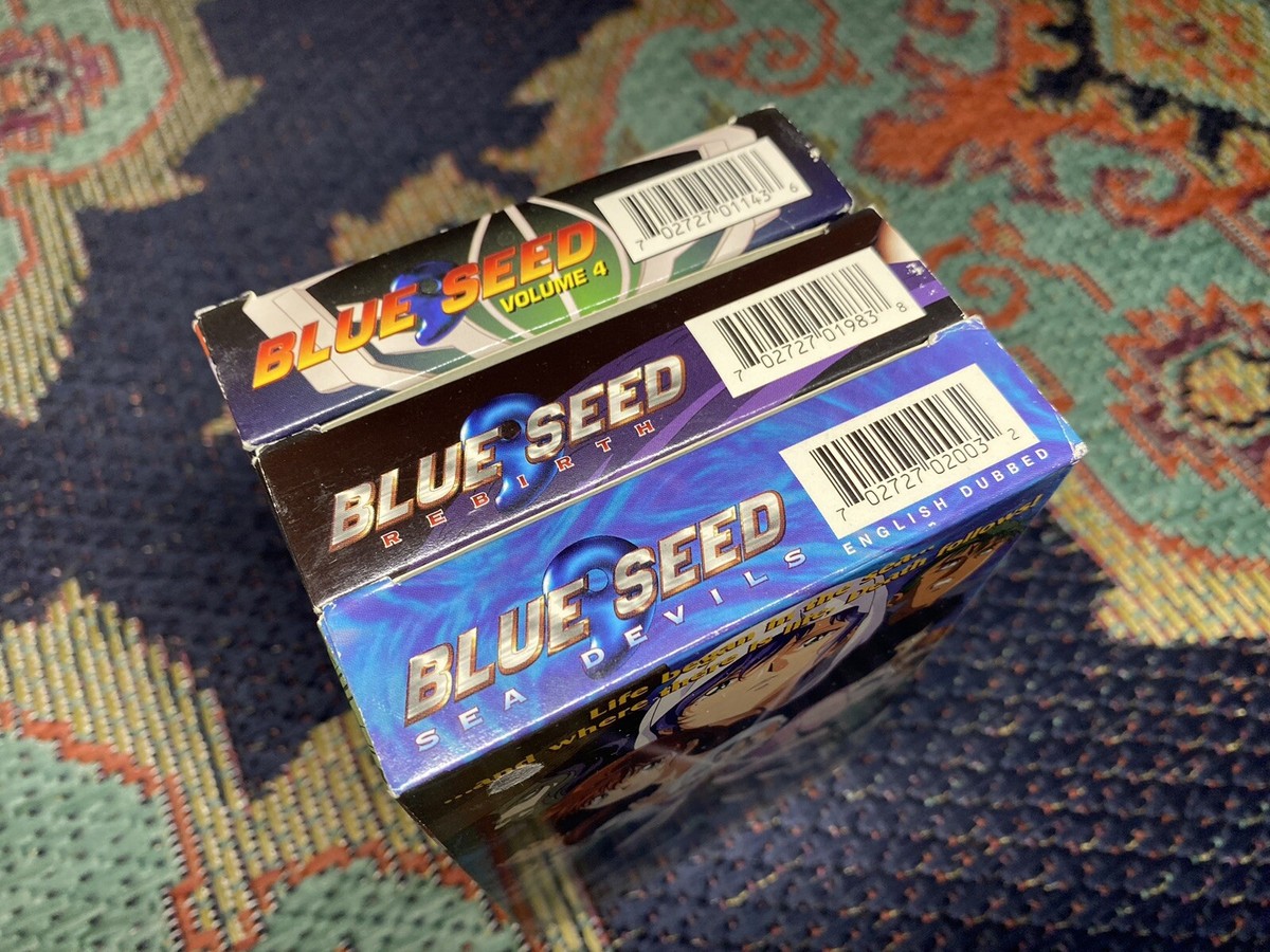 Blue Seed 9 Anime VHS Lot of 3 Vol. 4. Sea Devils. Rebirth