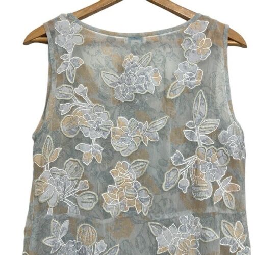 Robe Sundance femme taille petite ombre de lune perles soie fleurie NEUVE - Photo 7 sur 12