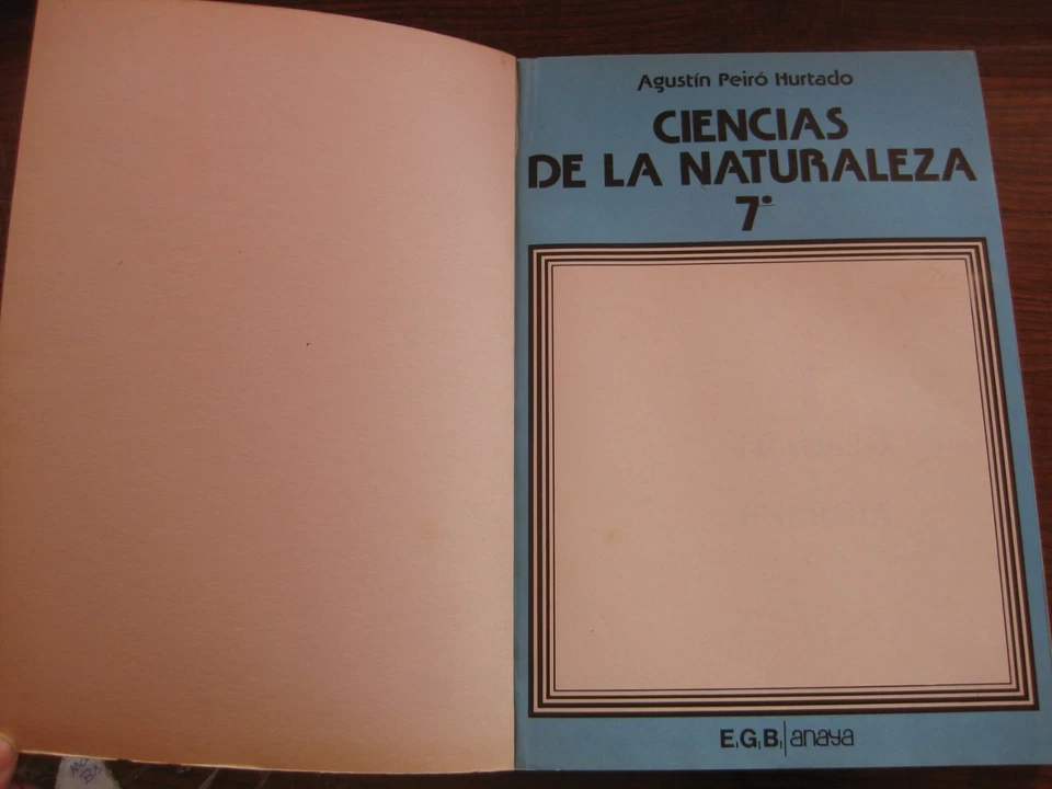LIBRO TEXTO ESCUELA ESCOLAR COLEGIO CIENCIAS NATURALEZA 7 ANAYA EGB NUEVO 1977 - Imagen 3 de 4