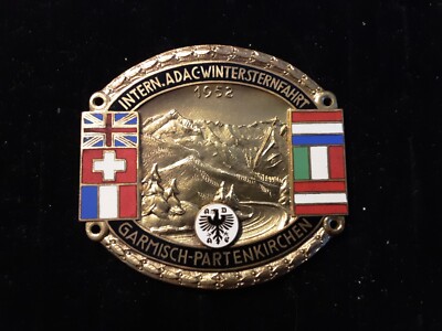 ADAC Plakette Internationa  Wintersternfahrt Garmisch-Partenkirchen  1952 Urania