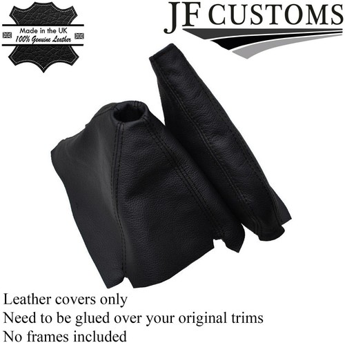 BLACK STITCHING FITS HONDA CIVIC DEL SOL SHIFT+E BRAKE BOOT LEATHER