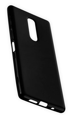 Dark Case Silikon TPU Cover Hülle Bumper Schutz in Schwarz für Sony Xperia 1