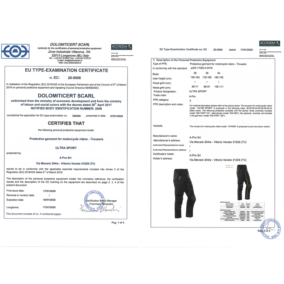 Pantaloni Cordura Tessuto Moto Impermeabile Termica Sfoderabile Touring - Immagine 3 di 3