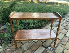 ~Antique Folk Primitive Birdseye Maple Spool Table Occasional~