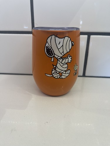 Halloween Arachidi Mummia Snoopy & Woodstock Bicchiere Isolato con Coperchio Nuovo - Foto 1 di 3