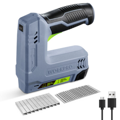 #ad #ad WORKPRO 2 in 1 Electric Cordless 3.6V Staple Nail Gun 2.0Ah Stapler Staples Nail $39.99