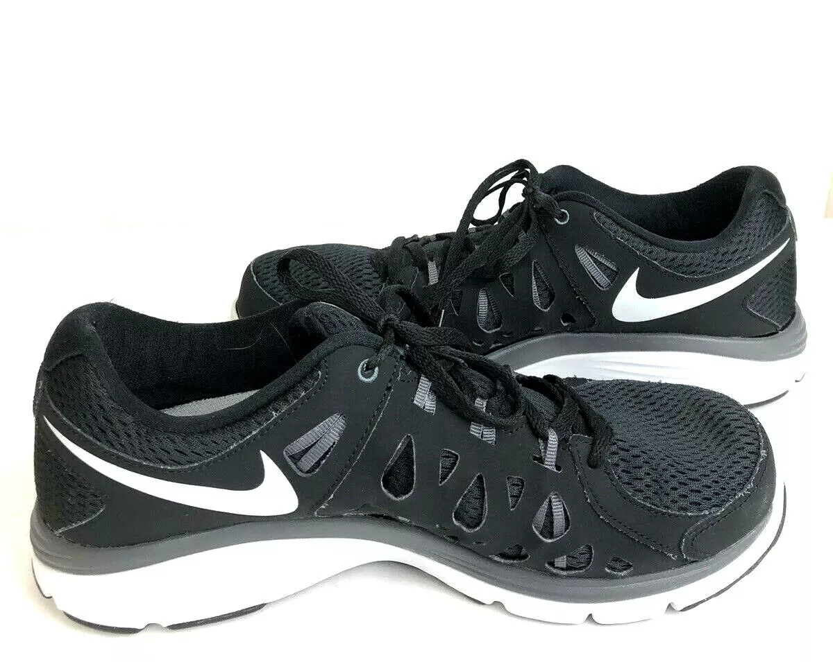 Nike Dual Fusion Run 2 Mens Running Shoes US 10 Black White