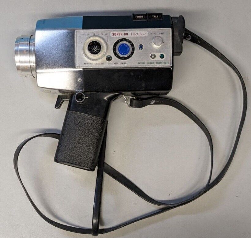 YASHICA Super SU-60E super8 8mm フィルム ビデオ Vintage YASHICA Super SU-60E Electronic Super 8 Movie Camera