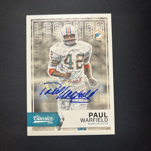 2016 Panini Classics Legends Paul Warfield #141 SILVER Auto /25 HOF Match HOF MT - Picture 1 of 2