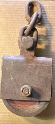 Vintage Heavy Duty Industrial Snatch Block Pulley (1) used