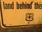 Vintage Forest Service Property Boundry Sign — photo 2