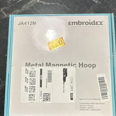 Embroidex JA412M Metal Magnetic Square Hoop 7.9'' x 7.9'' for Janome Elna