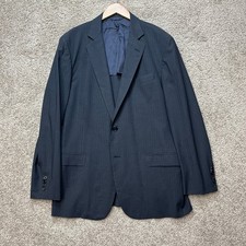 Brooks Brothers Suit Jacket Mens 44R Navy Blue Fitzgerald Pinstripe Full Canvas