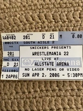 2006 WRESTLEMANIA 22 CHICAGO WWF WWE TICKET STUB 4/2/2006 CENA/HHH TITLE MATCH!