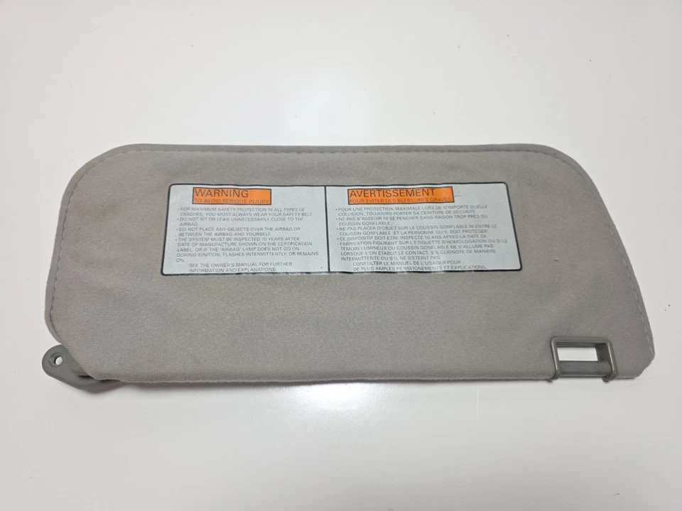 1986-1997 Nissan Hardbody D21 Pickup Driver LH Passenger RH Sun Visor Grey OEM - Image 2 of 4