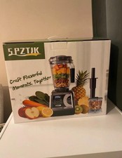 SPZTJK High Speed Blender, 2 in 1 Blender 1600W, 6 Functions, 10 Speeds, 3L Jar