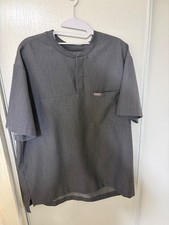 Figs Mens - Graphite Craig - Henley Scrub Top