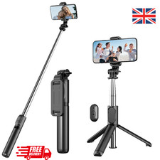 Bluetooth Selfie Tripod Telescopic Stick Remote Monopod Extendable Phone Holder