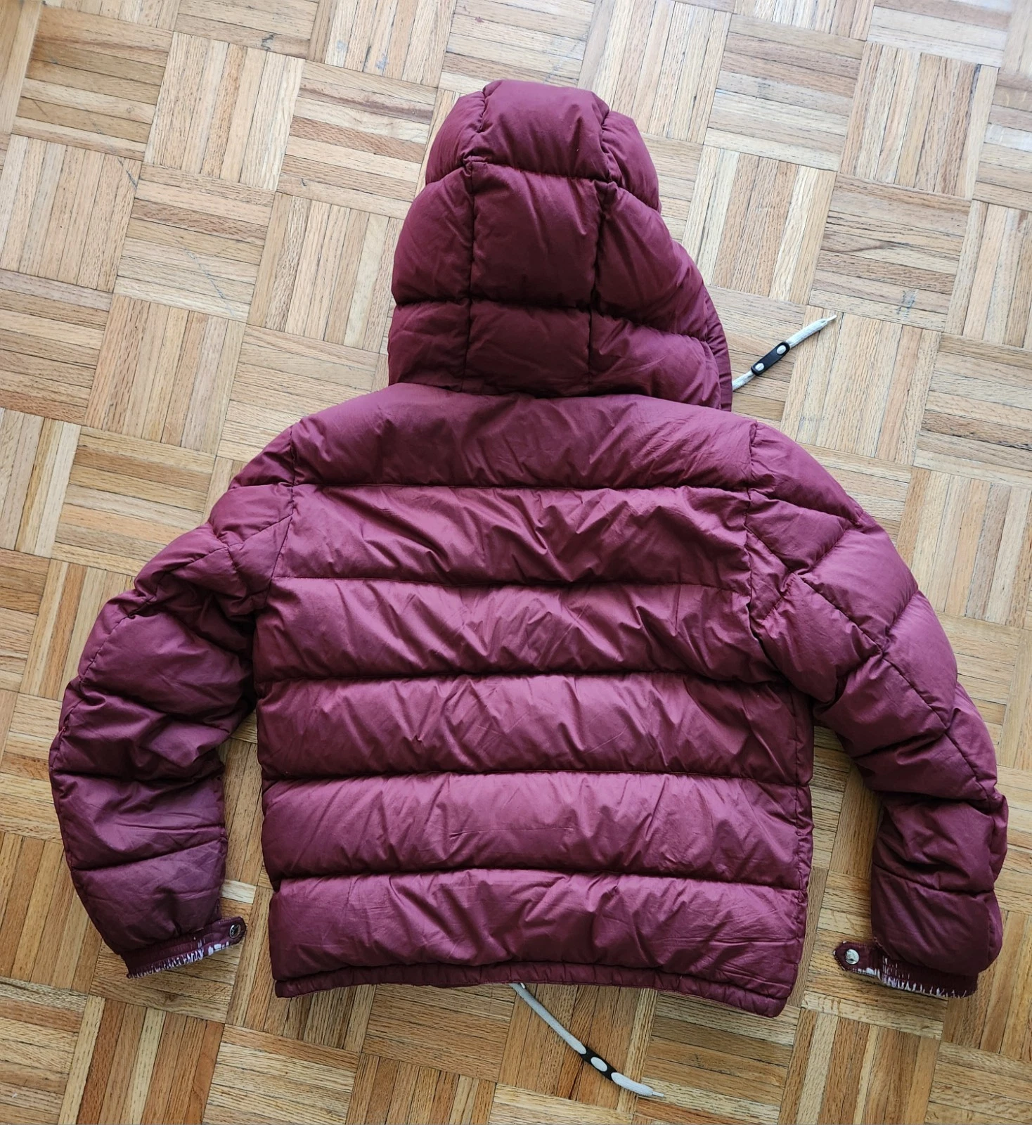 Moncler Lioran Down Jacket Puffer Coat 4 Genuine Maya Burgundy XL *SHIPS TODAY image 12