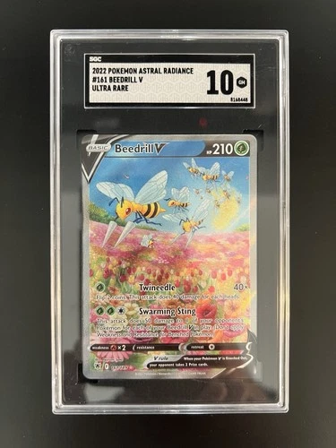 Pokémon Astral Radiance - Beedrill V Alt Art 161/189 - SGC 10 Gem Mint