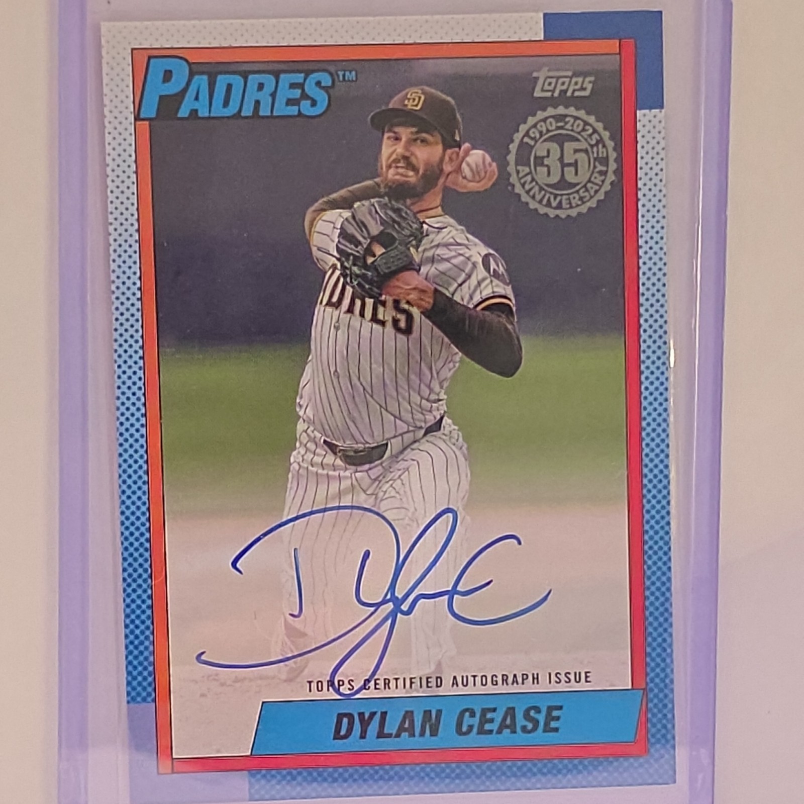 2025 Topps Series 2 Dylan Cease Auto 1990 Topps #90A-DC PADRES MINT!!!
