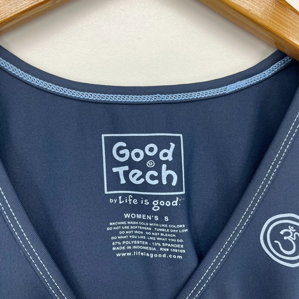 Camiseta sin mangas Good Tech by Life is Good para mujer S azul sin mangas que absorbe la humedad Foto 4 de 4