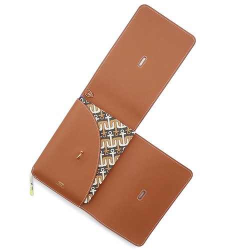HERMES Carne Secret ANCRES Agenda Cover Swift & Silk Gold & Chai & Craie - Imagen 3 de 9