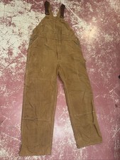 Vintage 60S 70S Carhartt Duck Canvas Brown Overalls Workwear Western Distressed