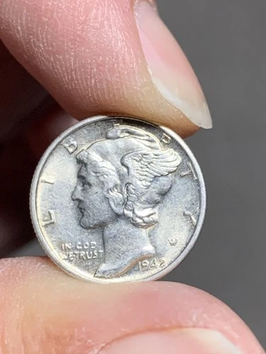 1942-S  UNC/AU  Silver Mercury Dime 90%