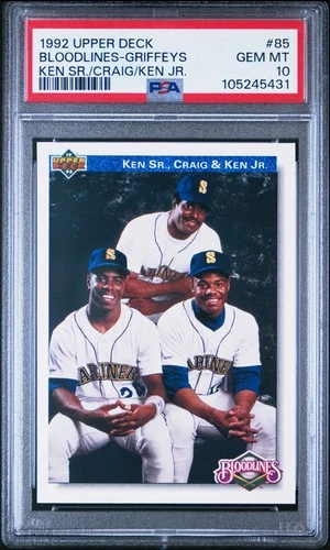 1992 UPPER DECK #85 KEN GRIFFEY JR. MARINERS HOF PSA 10 Bloodlines