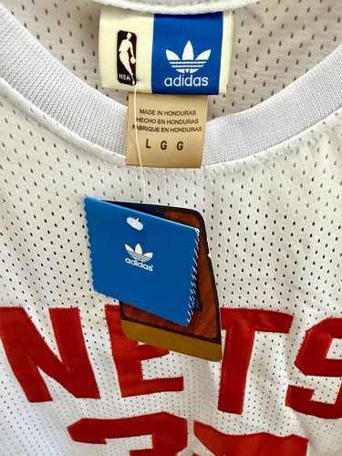 Adidas Hardwood Classic Julius Erving  “Dr J” Nets Jersey Large +2” Length New