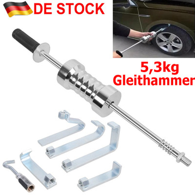Gleithammer 5,3kg Zughammer Auszieher PDR Ausbeulsatz & 5 Haken Ausbeulwerkzeug