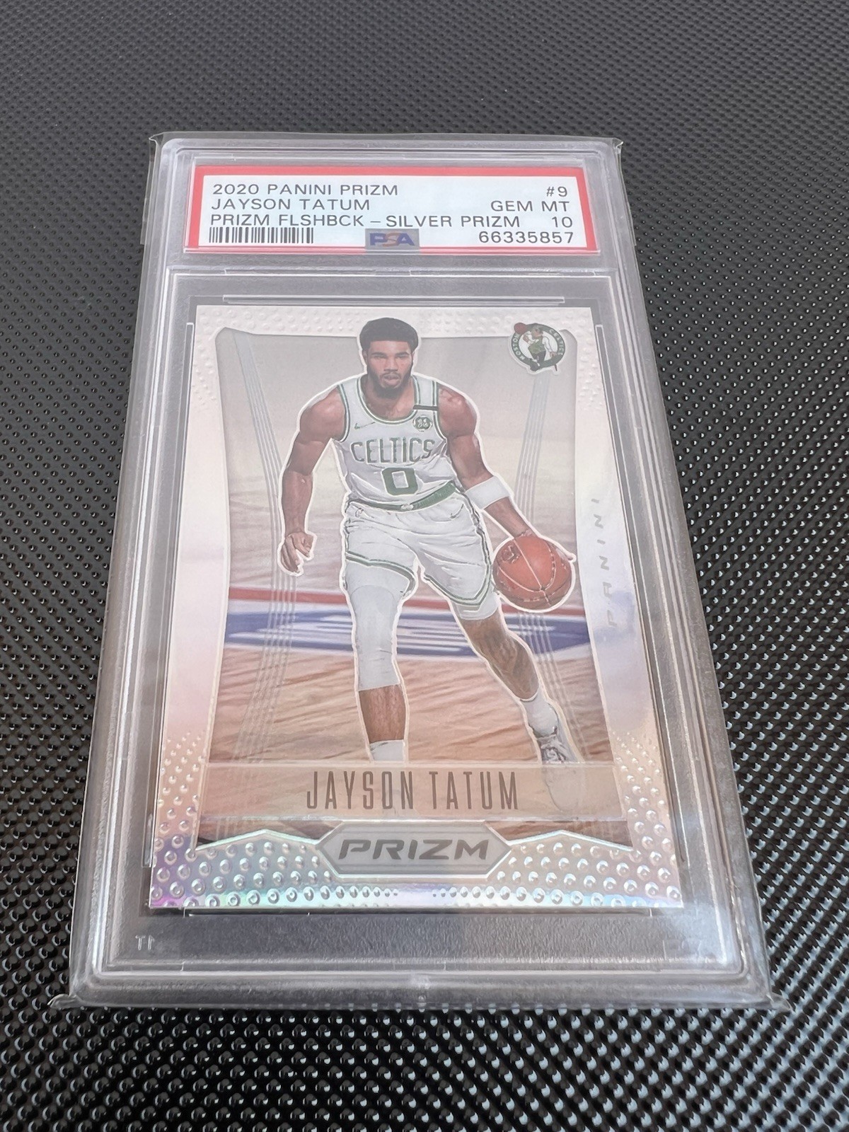 Panini 2020 Prizm Jayson Tatum Prizm Flashback #9 Silver Prizm PSA 10