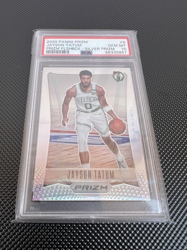 Panini 2020 Prizm Jayson Tatum Prizm Flashback #9 Silver Prizm PSA 10
