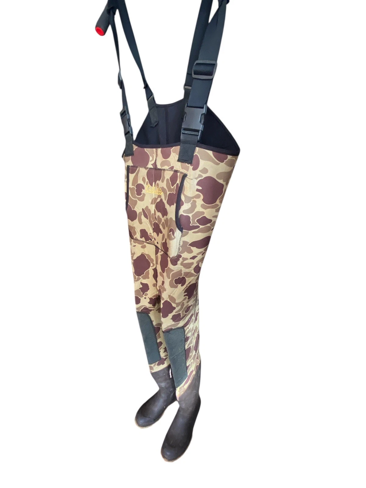 Cabela's Camo Neoprene Boot Foot Chest Waders Reinforced Knees Men Size: 11R