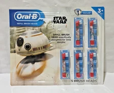 ORAL B REFILL BRUSH HEADS STAR WARS 5 BRUSHES NEW SEAL