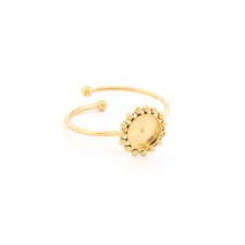Ringrohling 304 Edelstahl gold – 6 mm Cabochon, offen und anpassbar