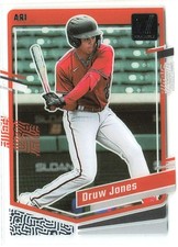 2023 Panini Chronicles Clearly Donruss Baseball Card Druw Jones #24 MLB