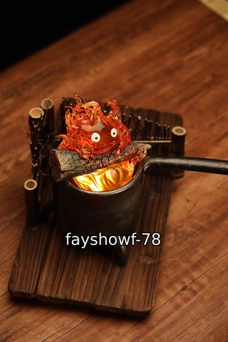 Howl's Moving Castle Calcifer Figure Toy Cartoon Night Light Model LED Ornament - Picture 10 of 26