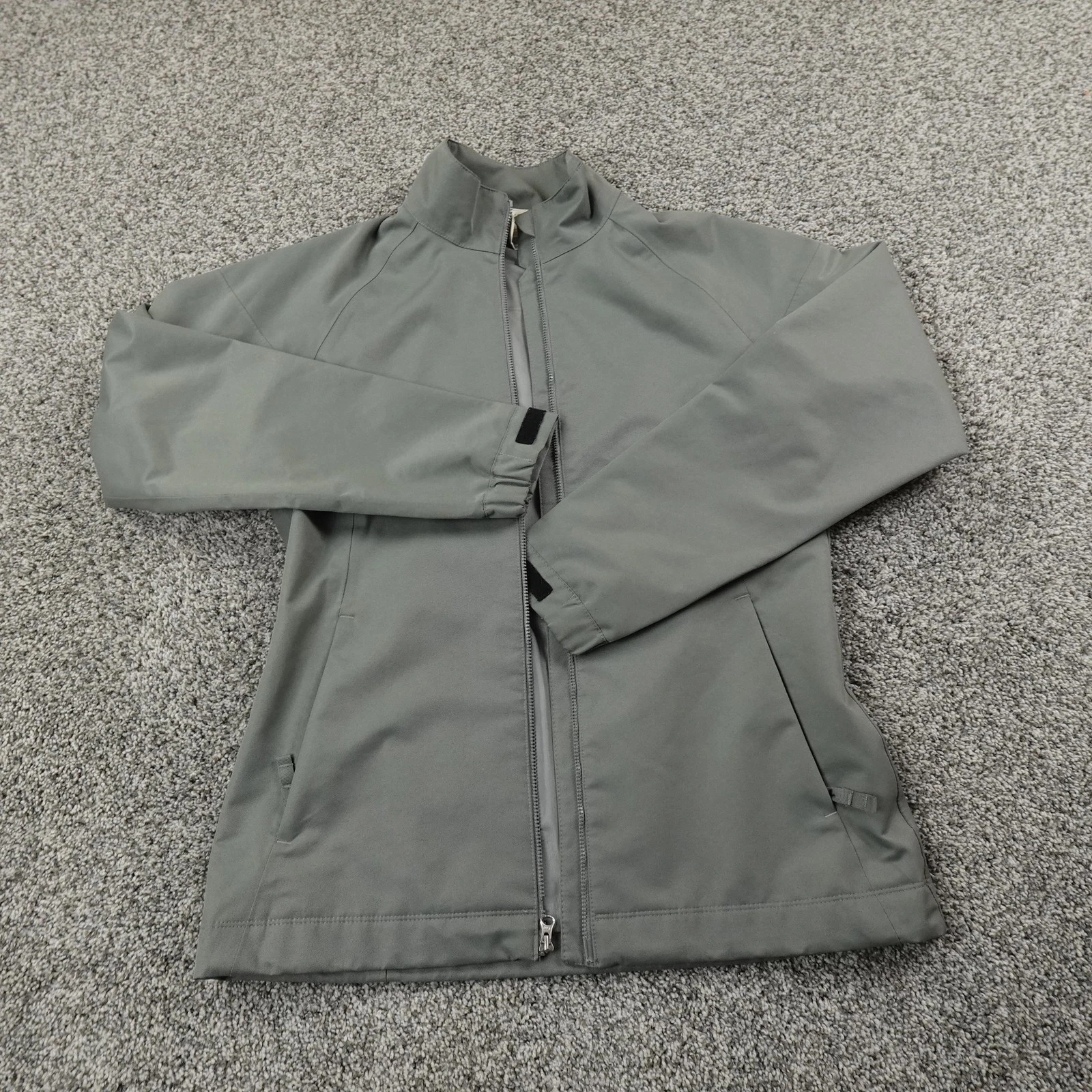 VTG Nike Jacket Mens S Gray STORM FIT 10 Full Zip Softshell Waterproof Coat Y2K