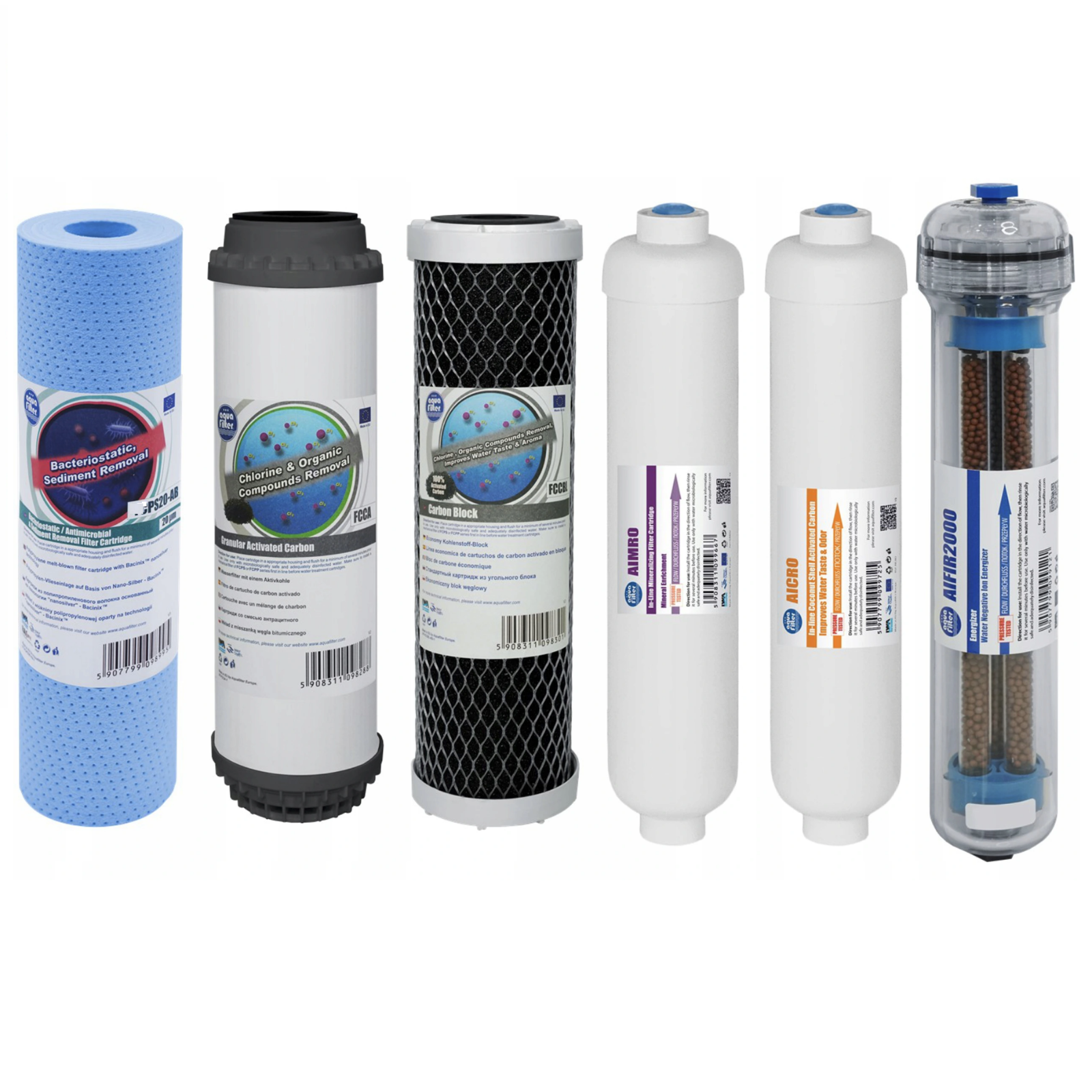 Aquafilter Replacement Filters for 7 Stage Reverse Osmosis 12 Months Service