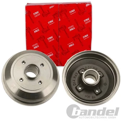 2X TRW 200mm Tambour de Frein Arrière Pour Opel Corsa Gauche + Droite DB4301 - Photo 1/4