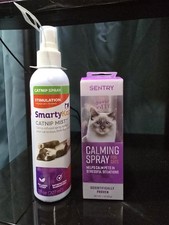 NIB Lot Of 2 Smarty Cat Catnip Mist Spray  Sentry Calming Spray For Cats