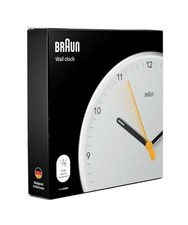 Horloge Murale Classique Braun BC06W - Design épuré, 20x20 Cm, Neuve