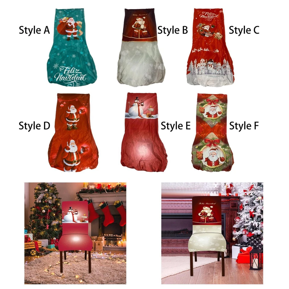 Housse de chaise de salle à manger de noël, décor de noël pour la maison, - Photo 1/1